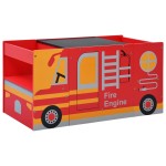 vidaXL Set masă și scaune copii, 3 piese, mașină de pompieri, lemn vidaXL Set masă și scaune copii, 3 piese, mașină de pompieri, lemn