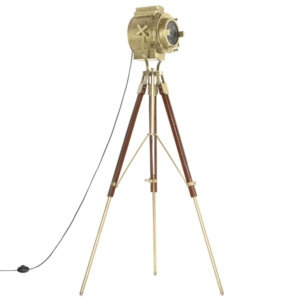 vidaXL Lampă de podea cu trepied, 193 cm, lemn masiv de mango