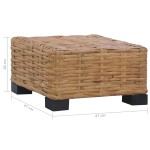 vidaXL Măsuță de cafea, natural, 47 x 47 x 28 cm, ratan vidaXL Măsuță de cafea, natural, 47 x 47 x 28 cm, ratan
