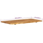 vidaXL Blat lavoar de baie, 100x52x2,5 cm, lemn masiv de acacia