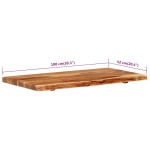 vidaXL Blat lavoar de baie, 100x52x3,8 cm, lemn masiv de acacia