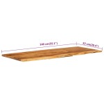 vidaXL Blat lavoar de baie, 140x52x2,5 cm, lemn masiv de acacia