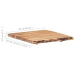 vidaXL Blat de masă, 58x(50-60)x3,8 cm, lemn masiv de acacia