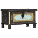 vidaXL Ladă de depozitare, negru, 80 x 40 x 45 cm, lemn masiv de mango vidaXL Ladă de depozitare, negru, 80 x 40 x 45 cm, lemn masiv de mango