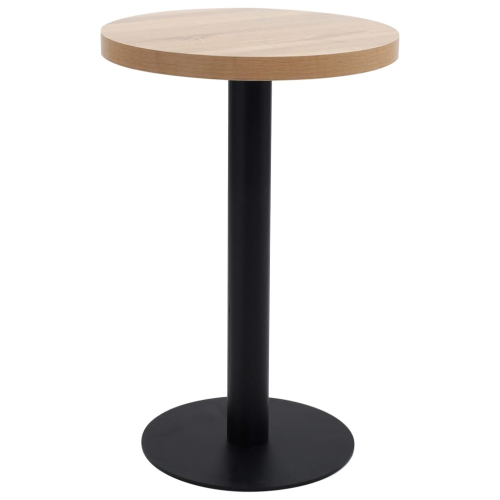 vidaXL Masă de bistro, maro deschis, 50 cm, MDF