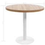 vidaXL Masă de bistro, maro deschis, 80 cm, MDF