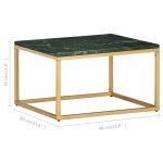vidaXL Măsuță de cafea verde 60x60x35cm piatră naturală aspect marmură vidaXL Măsuță de cafea verde 60x60x35cm piatră naturală aspect marmură