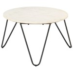 vidaXL Măsuță de cafea alb 65x65x42 cm piatră naturală aspect marmură vidaXL Măsuță de cafea alb 65x65x42 cm piatră naturală aspect marmură
