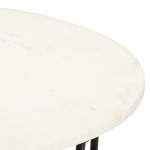 vidaXL Măsuță de cafea alb 65x65x42 cm piatră naturală aspect marmură vidaXL Măsuță de cafea alb 65x65x42 cm piatră naturală aspect marmură