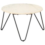 vidaXL Măsuță de cafea alb 65x65x42 cm piatră naturală aspect marmură vidaXL Măsuță de cafea alb 65x65x42 cm piatră naturală aspect marmură