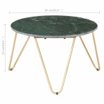 vidaXL Măsuță cafea verde 65x65x42 cm piatră naturală aspect marmură vidaXL Măsuță cafea verde 65x65x42 cm piatră naturală aspect marmură