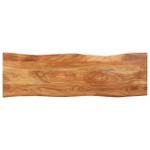 vidaXL Bancă margini naturale, 110 cm, lemn masiv de acacia și oțel vidaXL Bancă margini naturale, 110 cm, lemn masiv de acacia și oțel