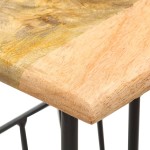 vidaXL Suport pentru reviste, 40x30x50 cm, lemn masiv de mango și oțel vidaXL Suport pentru reviste, 40x30x50 cm, lemn masiv de mango și oțel