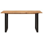 vidaXL Masă de bucătărie, 154x80x76 cm, lemn masiv de acacia vidaXL Masă de bucătărie, 154x80x76 cm, lemn masiv de acacia