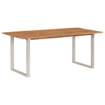 vidaXL Masă de bucătărie, 180 x 90 x 76 cm, lemn masiv de acacia vidaXL Masă de bucătărie, 180 x 90 x 76 cm, lemn masiv de acacia