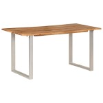 vidaXL Masă de bucătărie, 154x80x76 cm, lemn masiv de acacia vidaXL Masă de bucătărie, 154x80x76 cm, lemn masiv de acacia