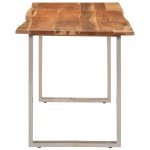 vidaXL Masă de bucătărie, 140 x 70 x 76 cm, lemn masiv de acacia vidaXL Masă de bucătărie, 140 x 70 x 76 cm, lemn masiv de acacia