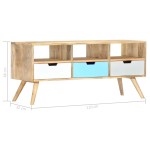 vidaXL Comodă TV, 110 x 35 x 48 cm, lemn masiv de mango