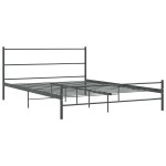 vidaXL Cadru de pat fără saltea, gri, 140 x 200 cm, metal vidaXL Cadru de pat fără saltea, gri, 140 x 200 cm, metal
