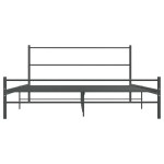 vidaXL Cadru de pat fără saltea, gri, 140 x 200 cm, metal vidaXL Cadru de pat fără saltea, gri, 140 x 200 cm, metal