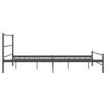 vidaXL Cadru de pat fără saltea, gri, 140 x 200 cm, metal vidaXL Cadru de pat fără saltea, gri, 140 x 200 cm, metal