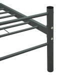 vidaXL Cadru de pat fără saltea, gri, 140 x 200 cm, metal vidaXL Cadru de pat fără saltea, gri, 140 x 200 cm, metal