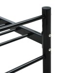 vidaXL Cadru de pat cu tăblie fără saltea, negru, 140x200 cm, metal