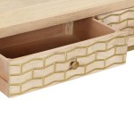vidaXL Masă consolă, auriu, 90 x 30 x 75 cm, lemn masiv de mango vidaXL Masă consolă, auriu, 90 x 30 x 75 cm, lemn masiv de mango