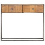 vidaXL Masă consolă, 90 x 30 x 75 cm, lemn masiv reciclat vidaXL Masă consolă, 90 x 30 x 75 cm, lemn masiv reciclat