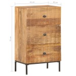 vidaXL Dulap, 45x30x75 cm, lemn masiv de mango