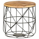 vidaXL Măsuțe de cafea, 2 buc., lemn masiv de mango