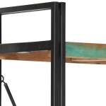 vidaXL Bibliotecă cu 5 rafturi, 140 x 30 x 180 cm, lemn masiv reciclat