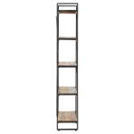 vidaXL Bibliotecă cu 5 rafturi, 90 x 30 x 180 cm, lemn masiv reciclat