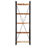 vidaXL Bibliotecă cu 5 rafturi, 60 x 30 x 180 cm, lemn masiv reciclat vidaXL Bibliotecă cu 5 rafturi, 60 x 30 x 180 cm, lemn masiv reciclat