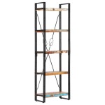 vidaXL Bibliotecă cu 5 rafturi, 60 x 30 x 180 cm, lemn masiv reciclat vidaXL Bibliotecă cu 5 rafturi, 60 x 30 x 180 cm, lemn masiv reciclat