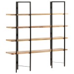 vidaXL Bibliotecă cu 4 niveluri, 160x35x160 cm, lemn masiv de mango vidaXL Bibliotecă cu 4 niveluri, 160x35x160 cm, lemn masiv de mango