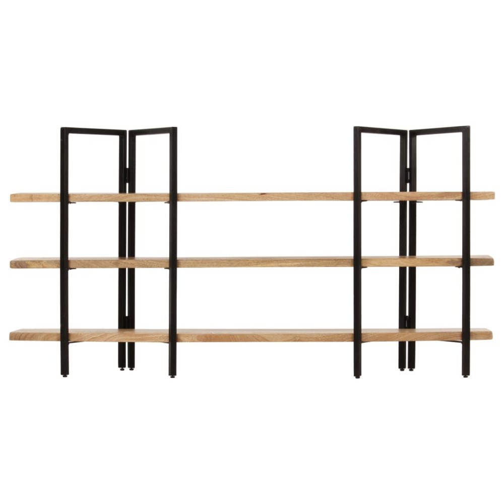 vidaXL Bibliotecă cu 3 niveluri, 160x31x80 cm, lemn masiv de mango