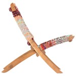 vidaXL Scaun Chindi pliabil, multicolor