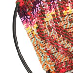vidaXL Scaun rotund Chindi, multicolor, material textil