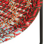 vidaXL Scaun rotund Chindi, multicolor, material textil