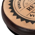 vidaXL Scaune de bar imprimeu pânză 2 buc. negru & maro piele naturală vidaXL Scaune de bar imprimeu pânză 2 buc. negru & maro piele naturală