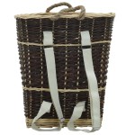 vidaXL Coș lemne foc curele de transport, natural 44,5x37x50 cm salcie vidaXL Coș lemne foc curele de transport, natural 44,5x37x50 cm salcie