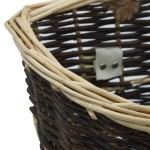 vidaXL Coș lemne foc curele de transport, natural 44,5x37x50 cm salcie vidaXL Coș lemne foc curele de transport, natural 44,5x37x50 cm salcie