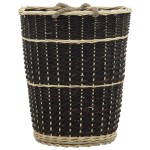 vidaXL Coș lemne foc cu curele de transport natural 50x44x58 cm salcie vidaXL Coș lemne foc cu curele de transport natural 50x44x58 cm salcie