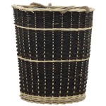 vidaXL Coș lemne foc cu curele de transport natural 50x44x58 cm salcie vidaXL Coș lemne foc cu curele de transport natural 50x44x58 cm salcie