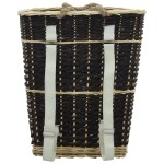 vidaXL Coș lemne foc cu curele de transport natural 50x44x58 cm salcie vidaXL Coș lemne foc cu curele de transport natural 50x44x58 cm salcie