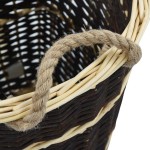 vidaXL Coș lemne foc cu curele de transport natural 50x44x58 cm salcie vidaXL Coș lemne foc cu curele de transport natural 50x44x58 cm salcie