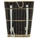 vidaXL Coș lemne foc cu curele de transport natural 57x51x69 cm salcie vidaXL Coș lemne foc cu curele de transport natural 57x51x69 cm salcie