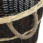 vidaXL Coș lemne foc cu curele de transport natural 57x51x69 cm salcie vidaXL Coș lemne foc cu curele de transport natural 57x51x69 cm salcie