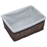 vidaXL Set de coșuri suprapuse, 3 piese, maro, salcie vidaXL Set de coșuri suprapuse, 3 piese, maro, salcie